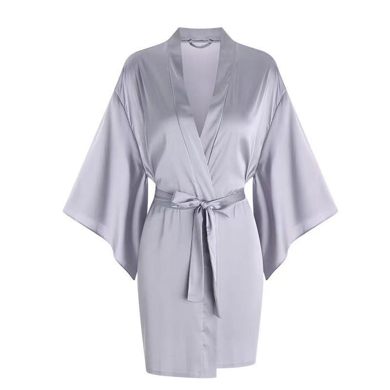 High-end Subtly Alluring Butterfly-knot Plus-size Viscose Sexy Pajamas